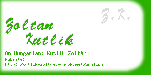 zoltan kutlik business card