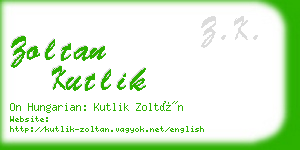 zoltan kutlik business card